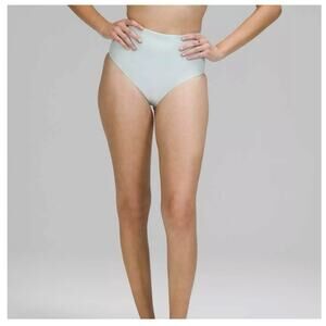 Lululemon Seersucker Waterside High Waist Skimpy Swim Bottom Lt Blue Large